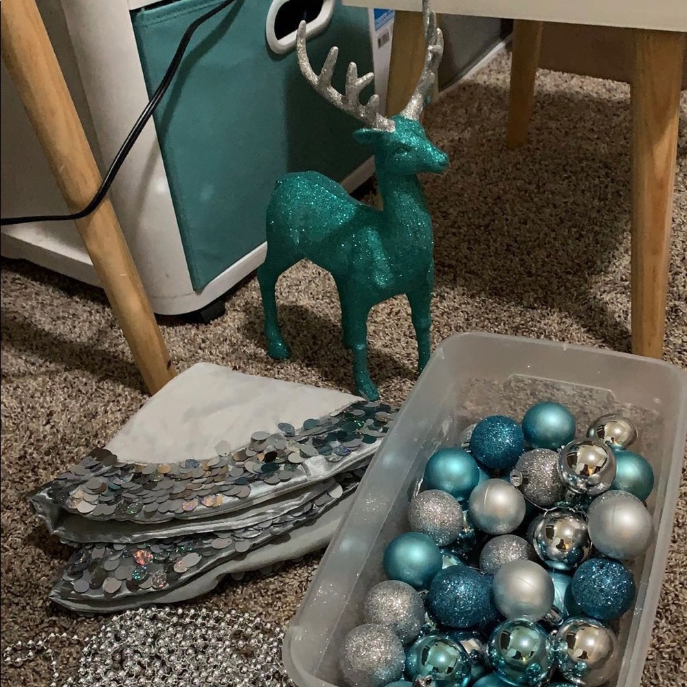 Teal & Silver S/M Christmas Tree Decor